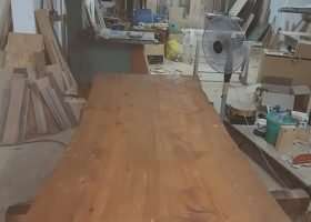preparation of wooden dining table - Kausoxila Cyprus