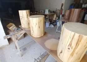 Kausoxila Cyprus - wooden stool