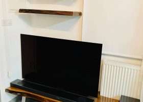 Wooden Tv stand and shelves